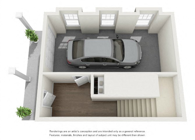 Floor plan for 3 beds, 3 baths, 1630 sqft